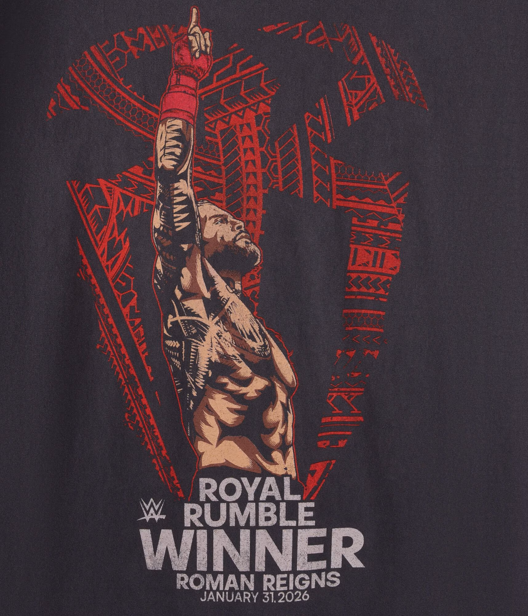 WWE Royal Rumble Relaxed Graphic Tee black