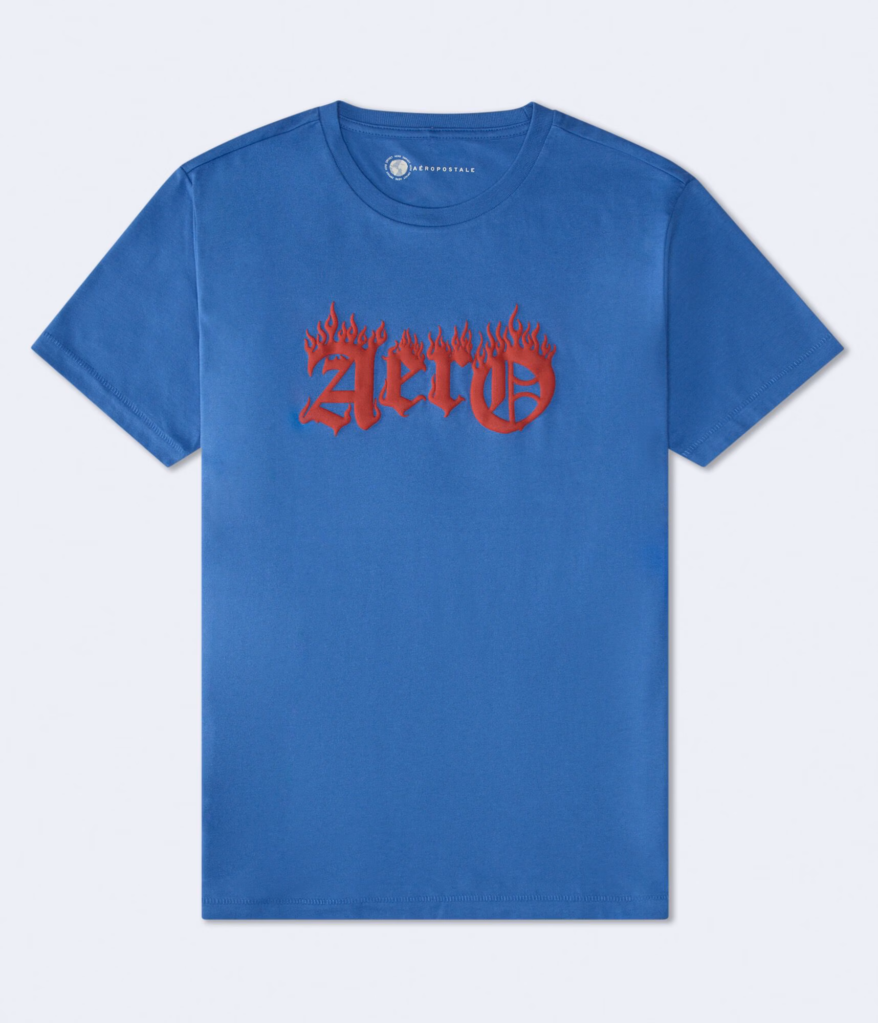 Aero Gothic Fire Logo Graphic Tee electro blue