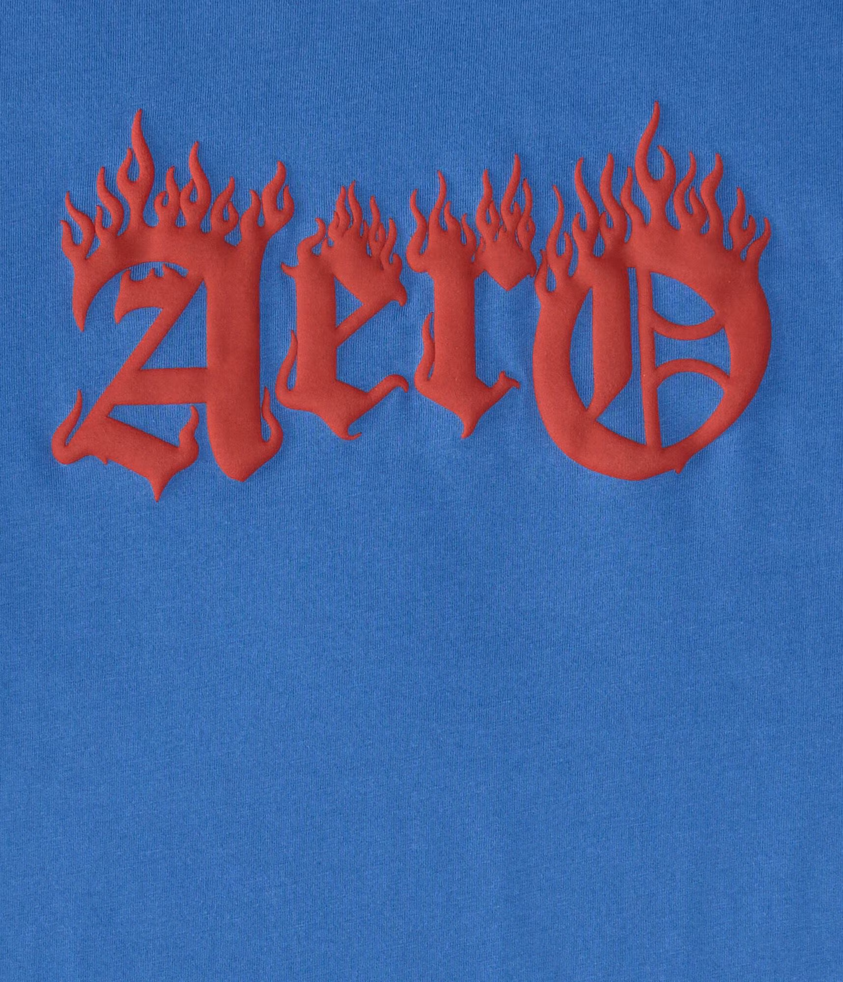 Aero Gothic Fire Logo Graphic Tee electro blue