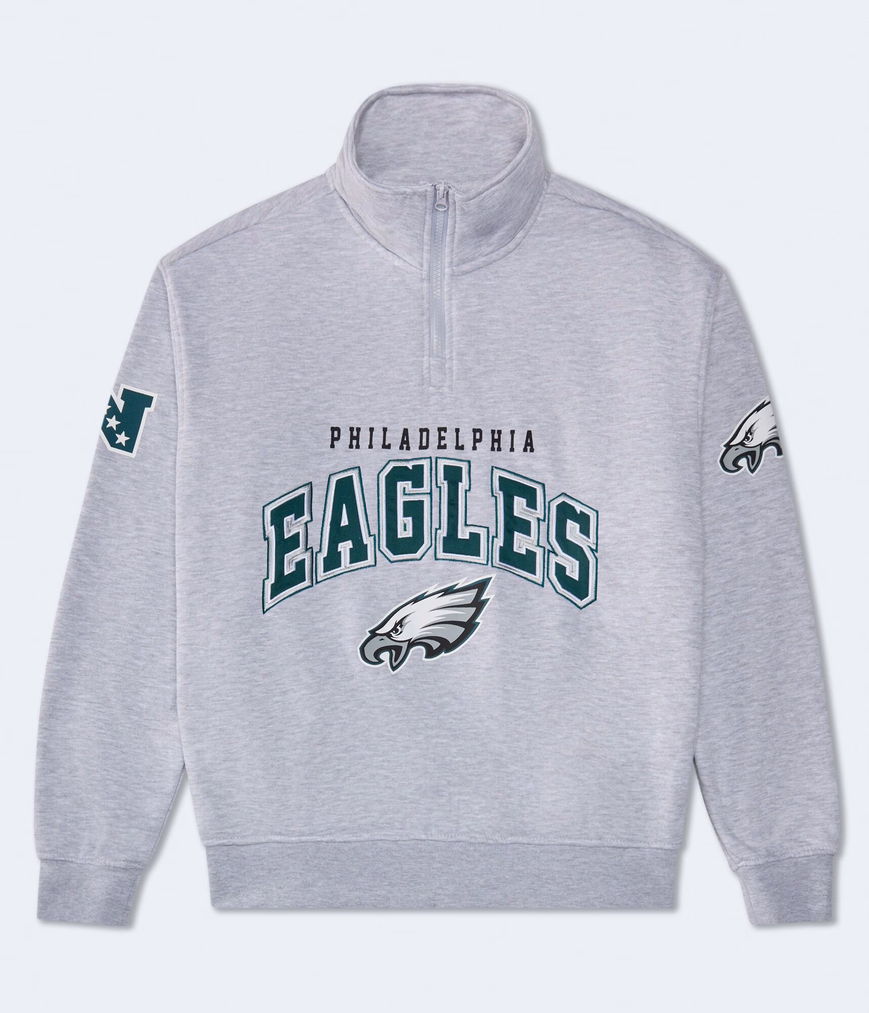 Philadelphia Eagles Quarter-Zip Sweatshirt light heather grey
