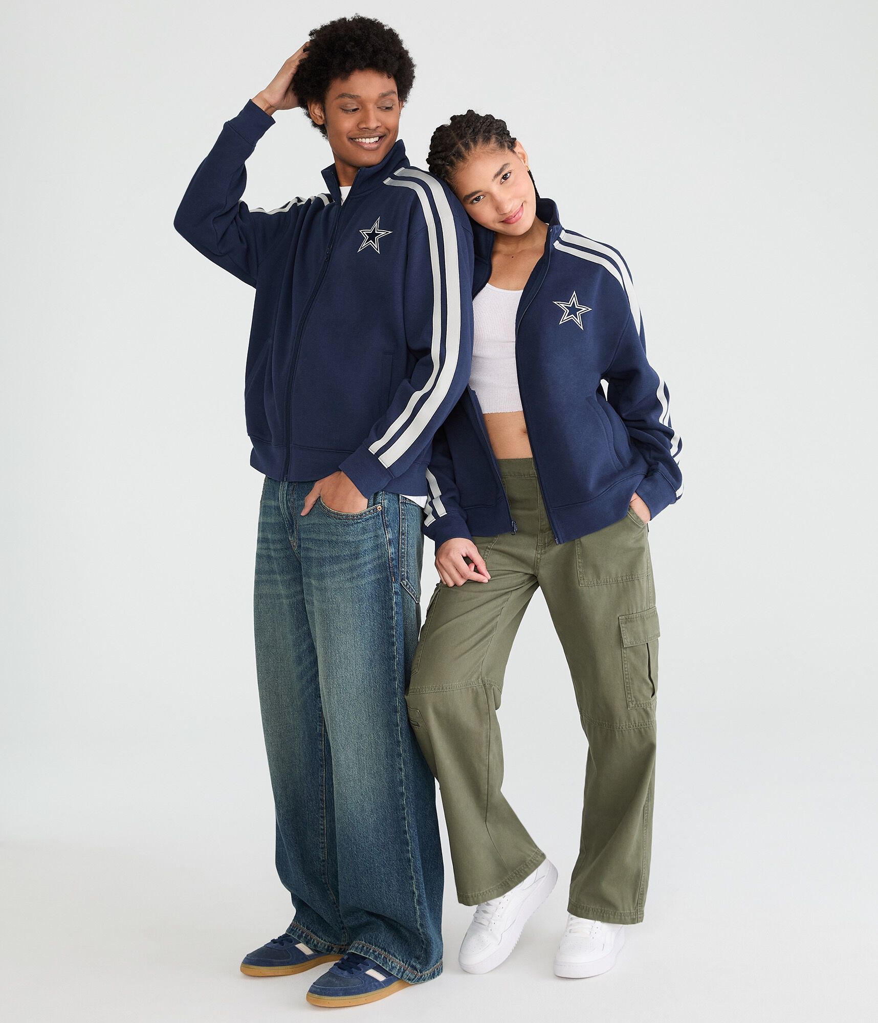 Dallas Cowboys Fleece Track Jacket navy