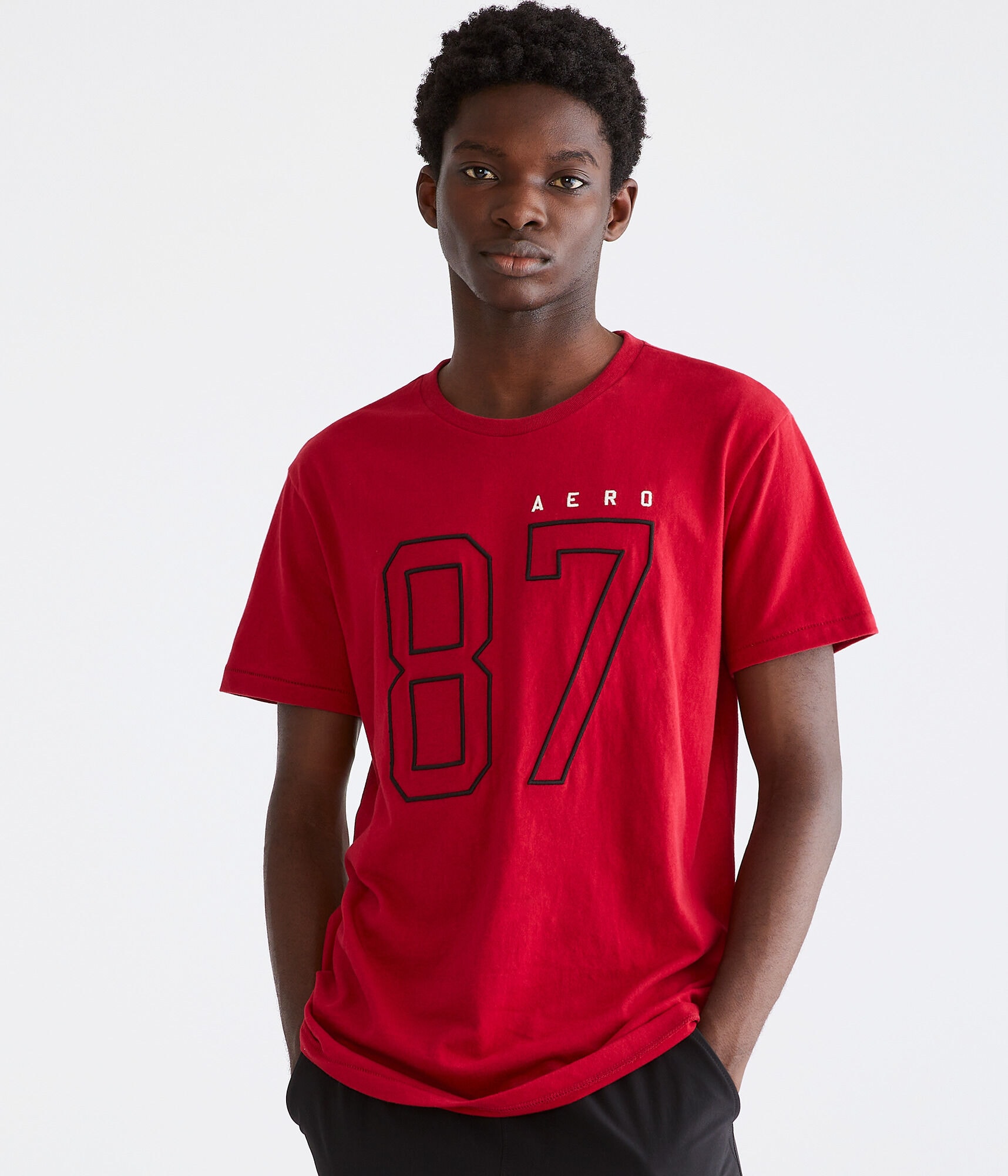 Aero Large 87 Logo Graphic Tee cerise red