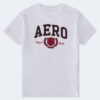 Aero Athletic Crest Appliqué Graphic Tee bleach