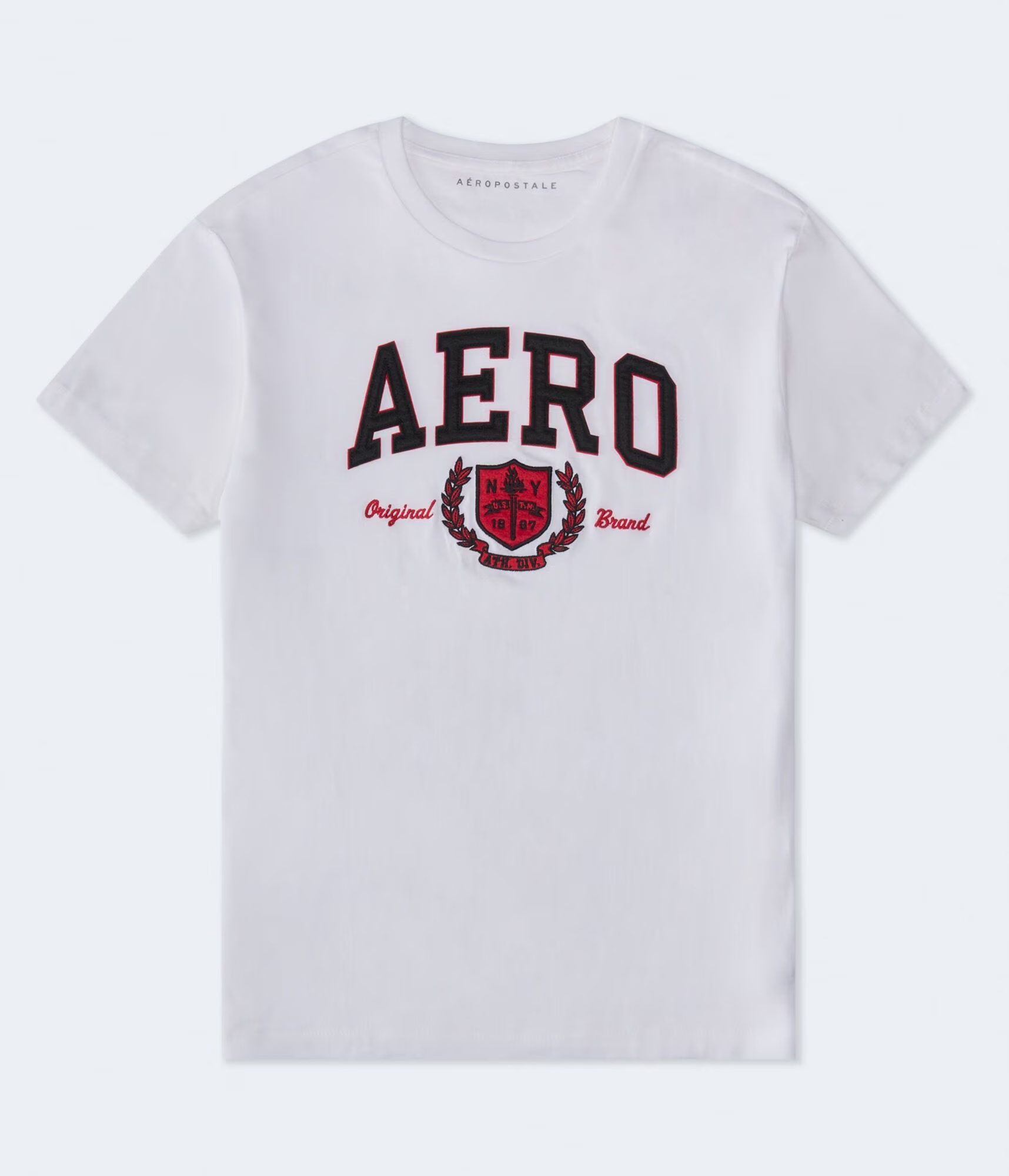 Aero Athletic Crest Appliqué Graphic Tee bleach