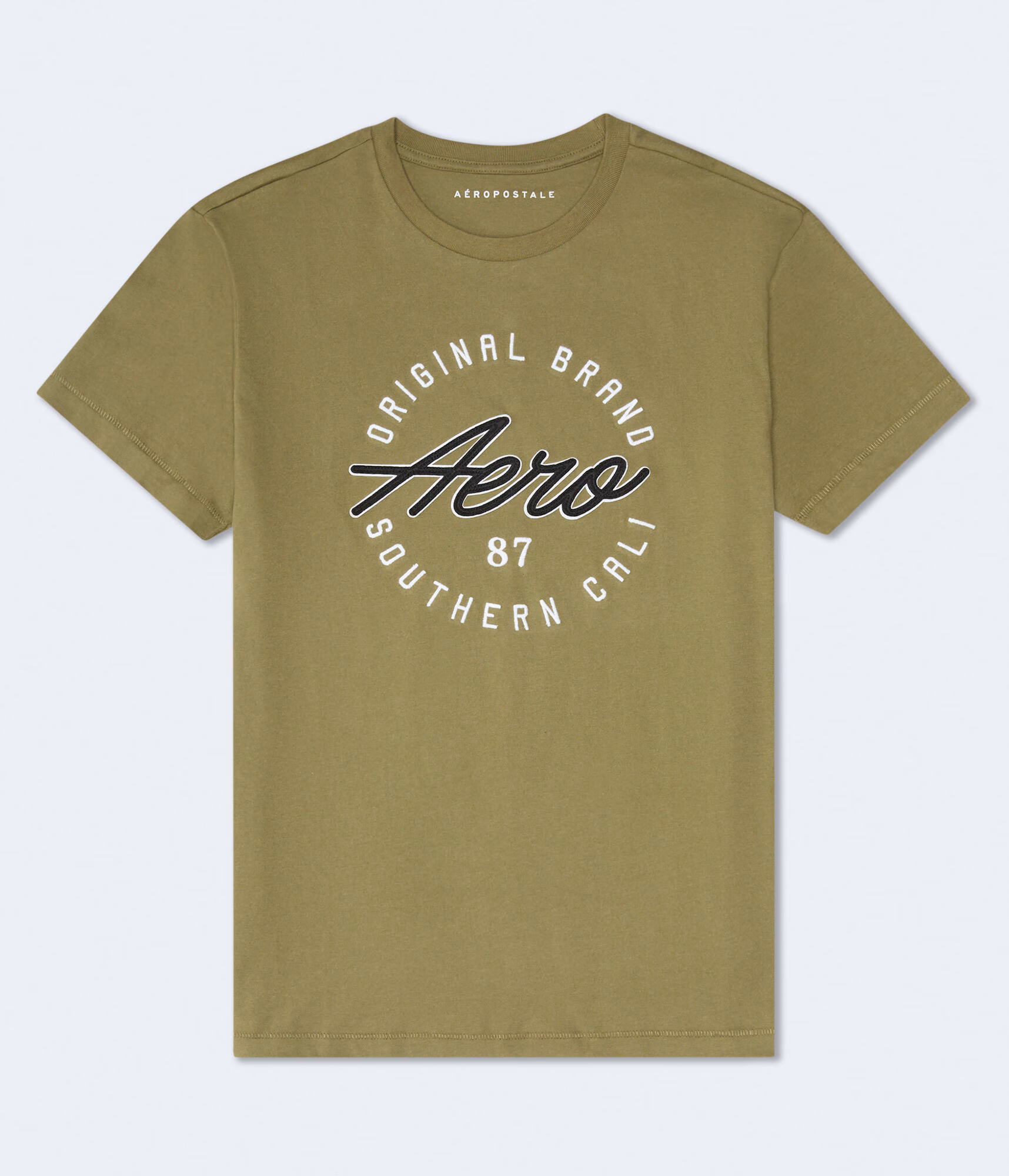 Aero Script Circle Graphic Tee winter moss