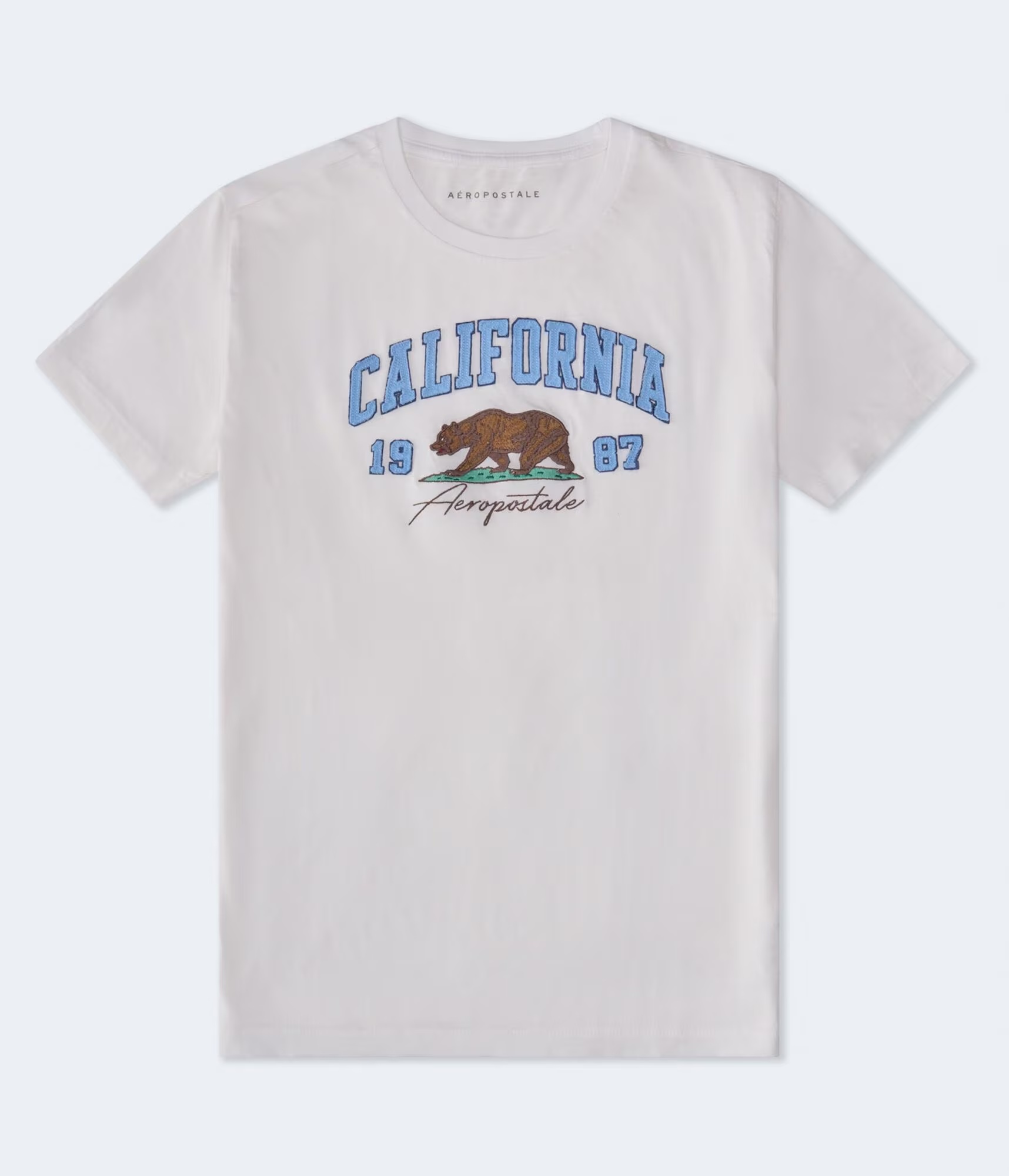 Aeropostale California Bear Appliqué Graphic Tee bleach