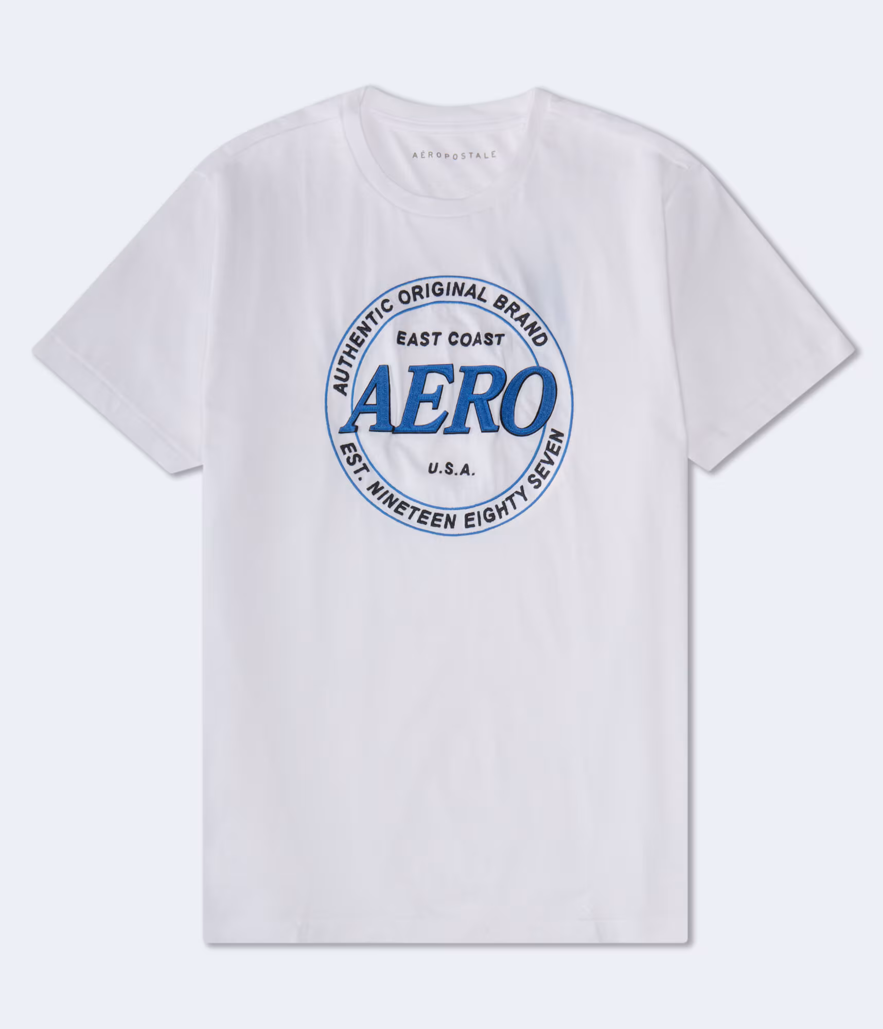 Aero East Coast Appliqué Graphic Tee bleach