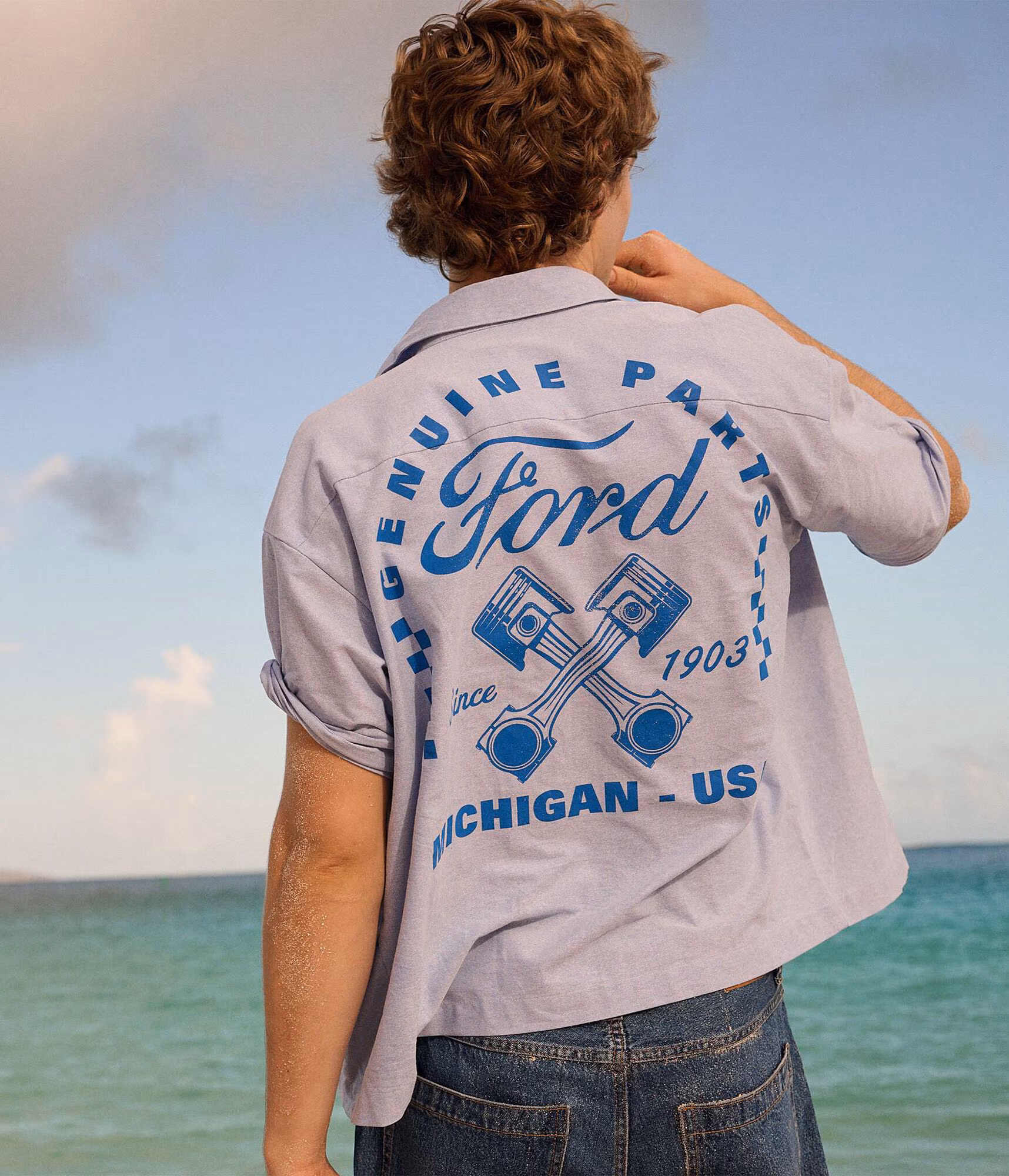 Ford Logo Boxy Shirt blue