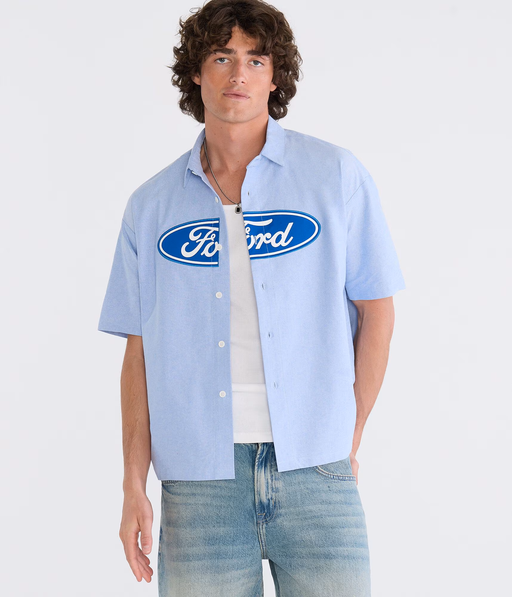 Ford Logo Boxy Shirt blue