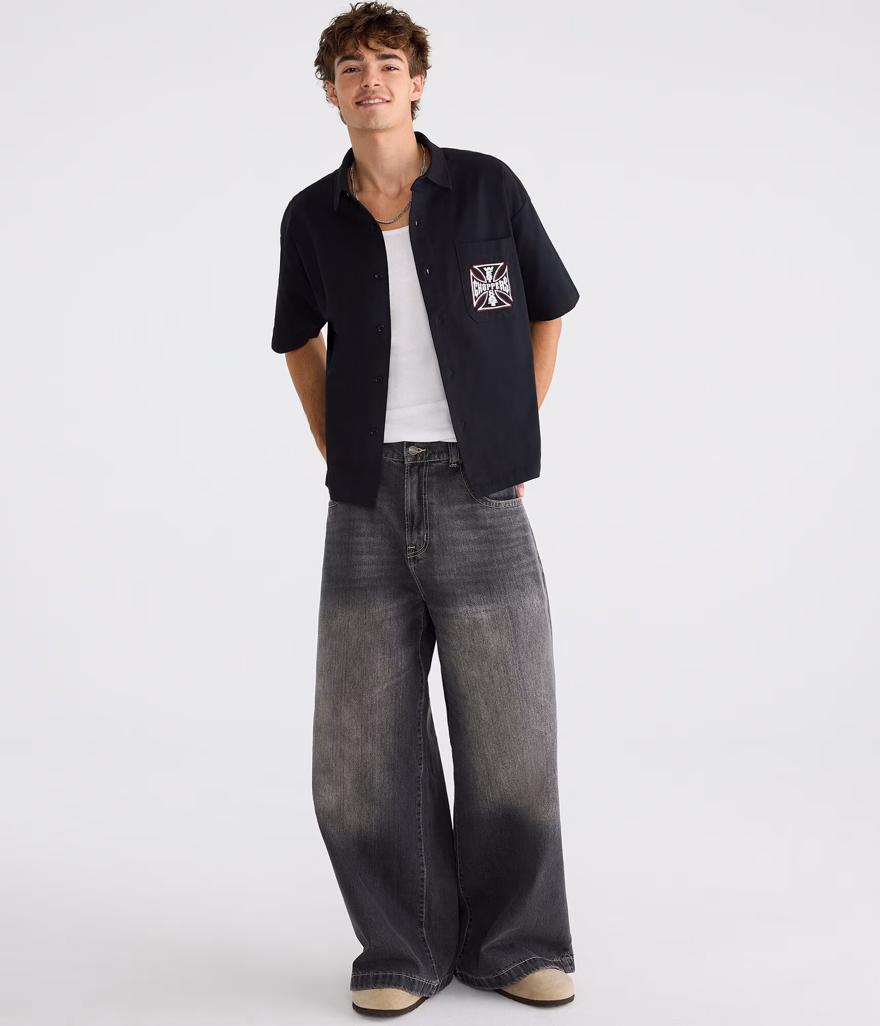 West Coast Choppers Boxy Shirt black