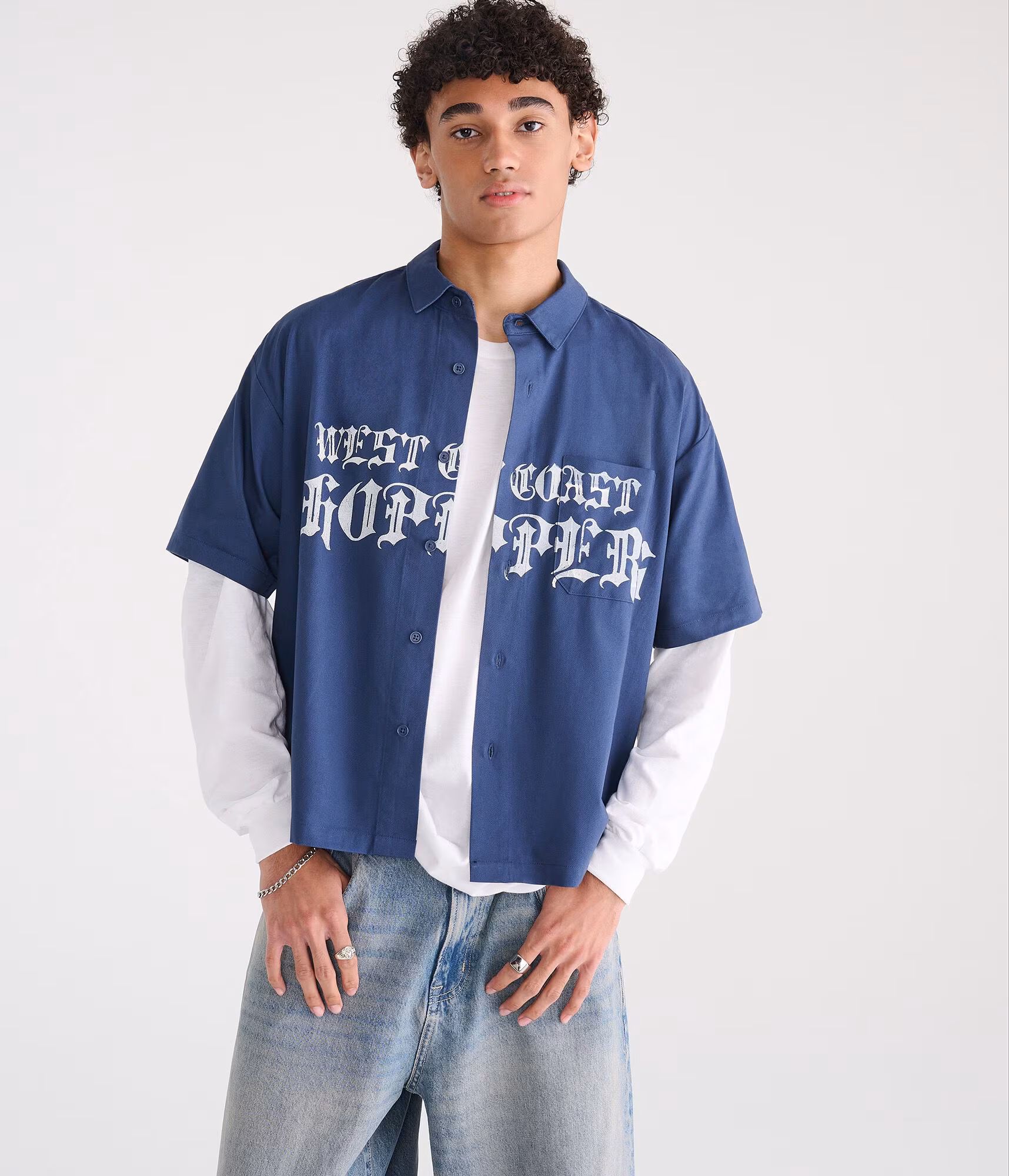 West Coast Choppers Boxy Shirt grey