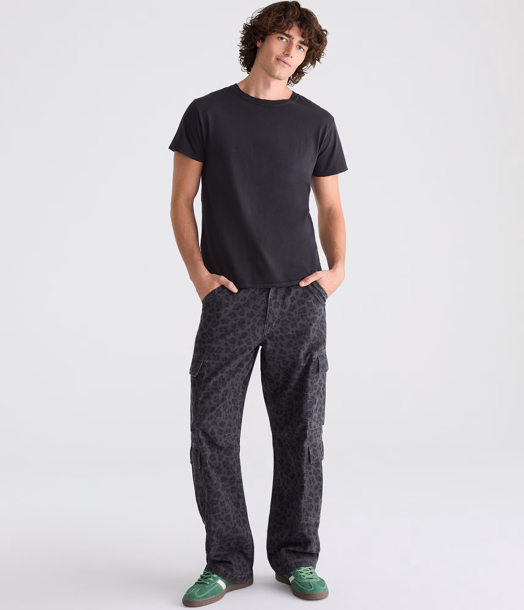 Leopard Print Baggy Cargo Pants magnet
