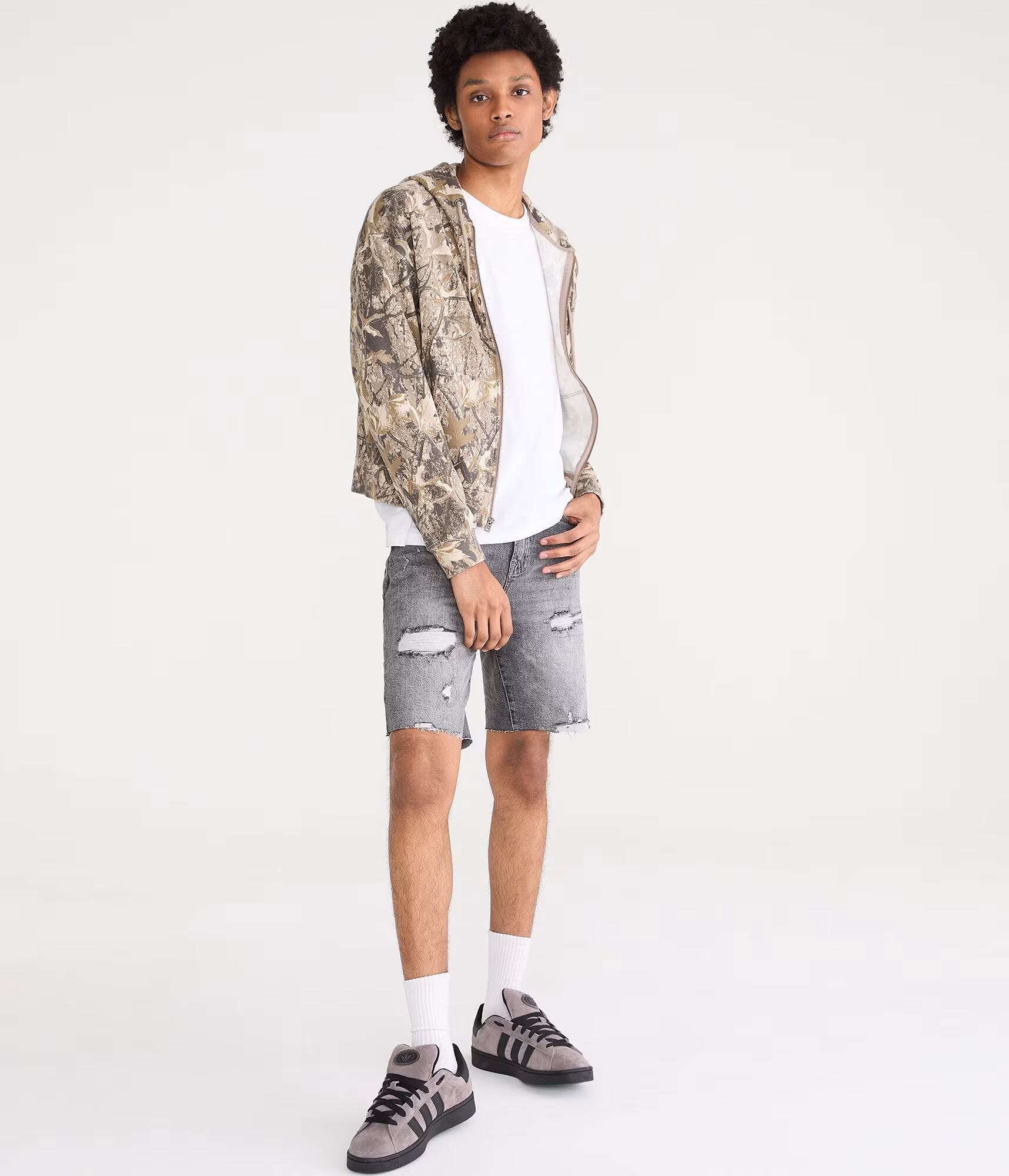 Denim Shorts 9" grey wash