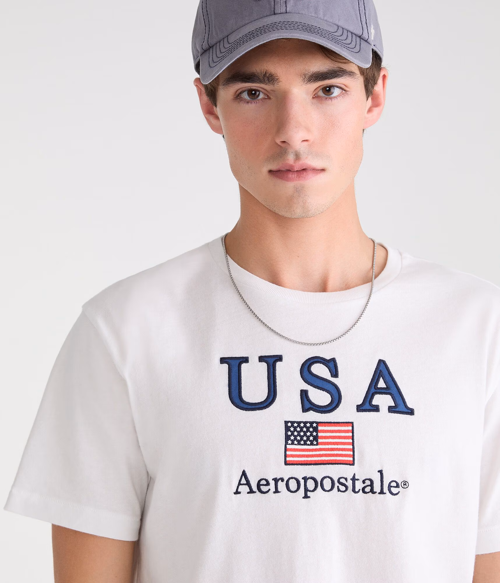Aeropostale USA Appliqué Graphic Tee cream