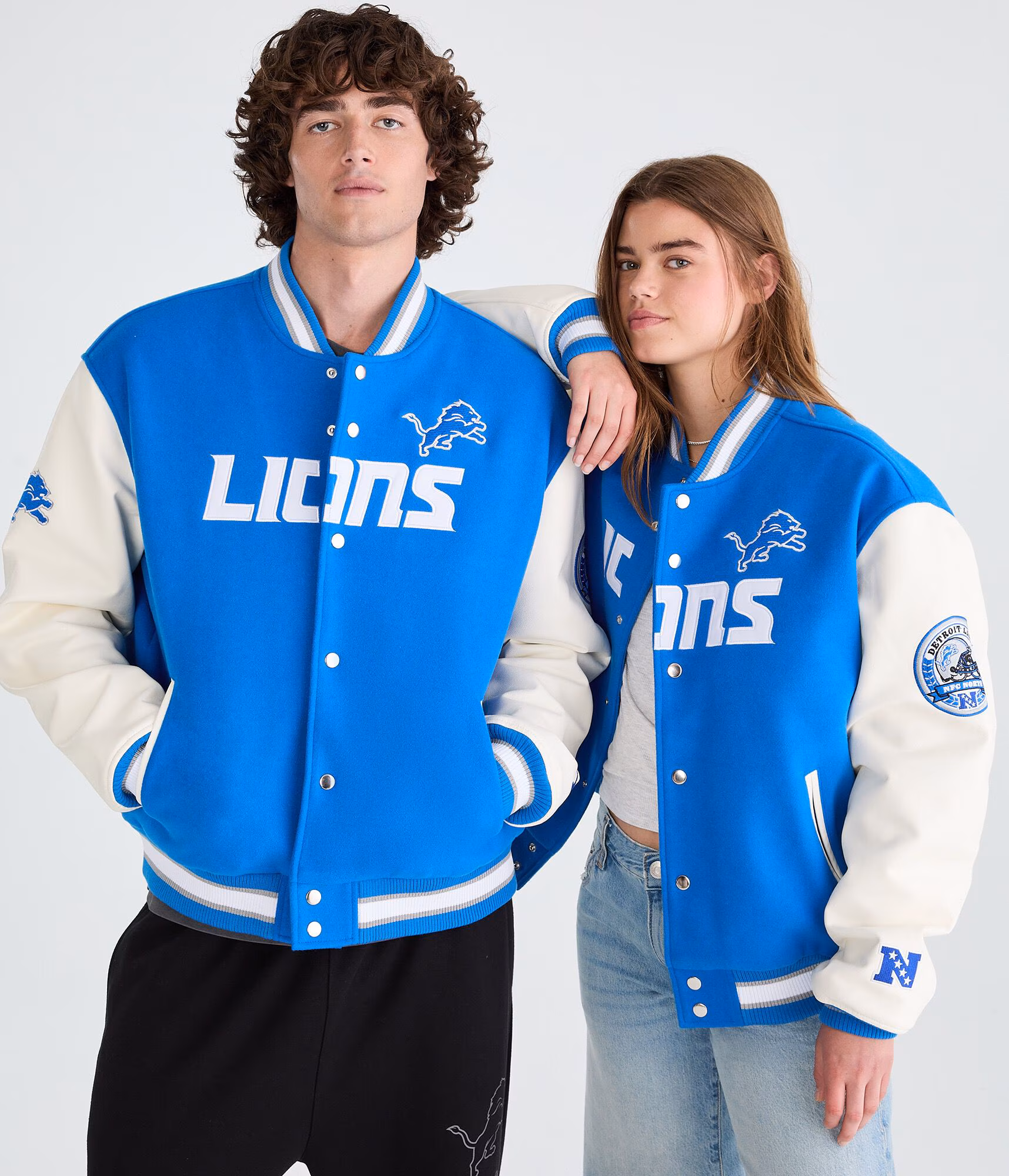 Detroit Lions Bomber Jacket blue