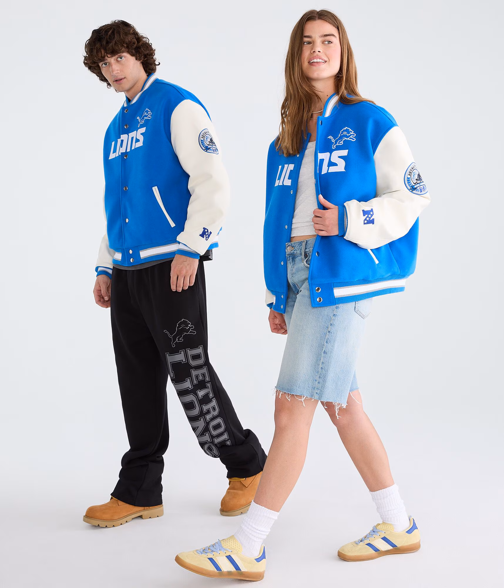 Detroit Lions Bomber Jacket blue